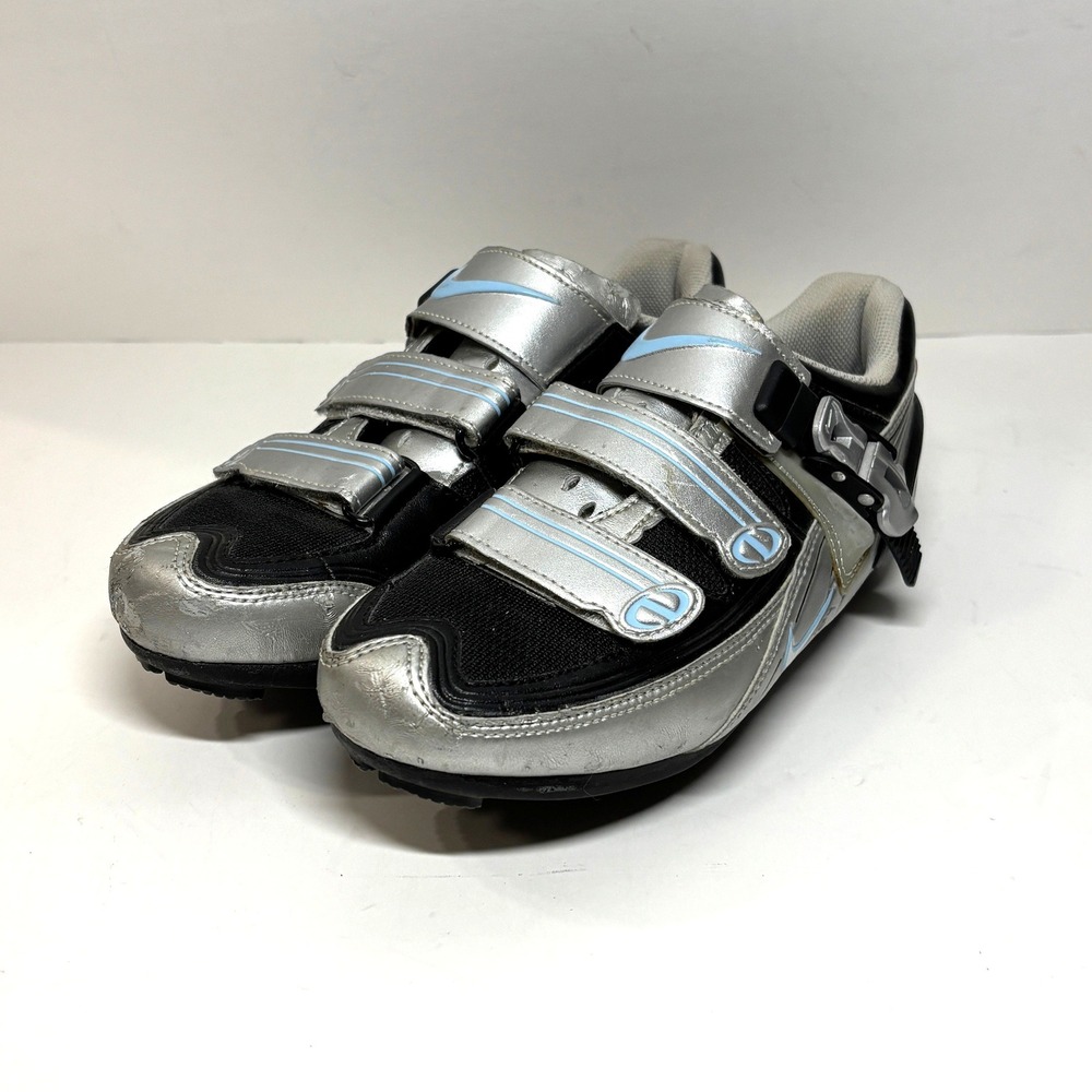 Nike Ventoux Plus Cycling Shoes Women 8 Silver Black Chrome SPD Cleats